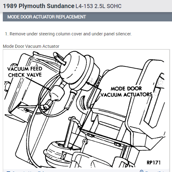Mode Door Actuator Location and Replacement Instructions Needed