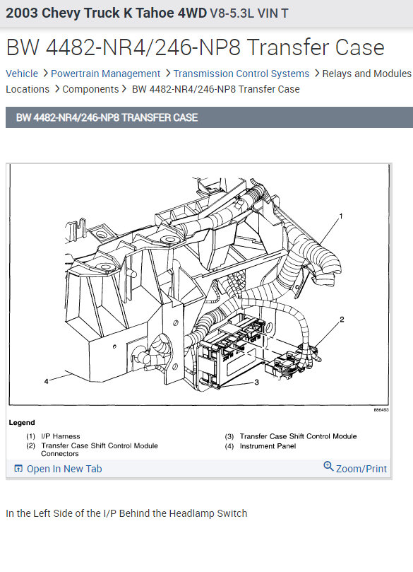 Light for the AUTO 4 Wheel Drive and the 2 & 4 Wheel Drive Buttons...