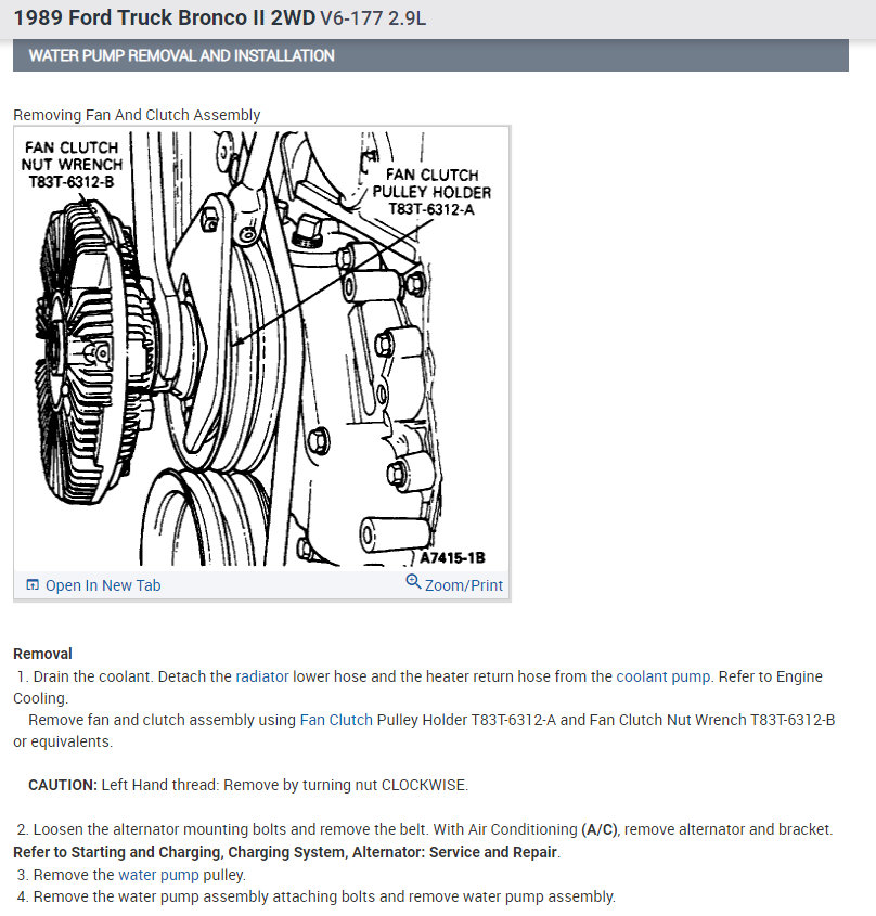 Torque Numbers for the Water Pump? I Was Wondering the Torque