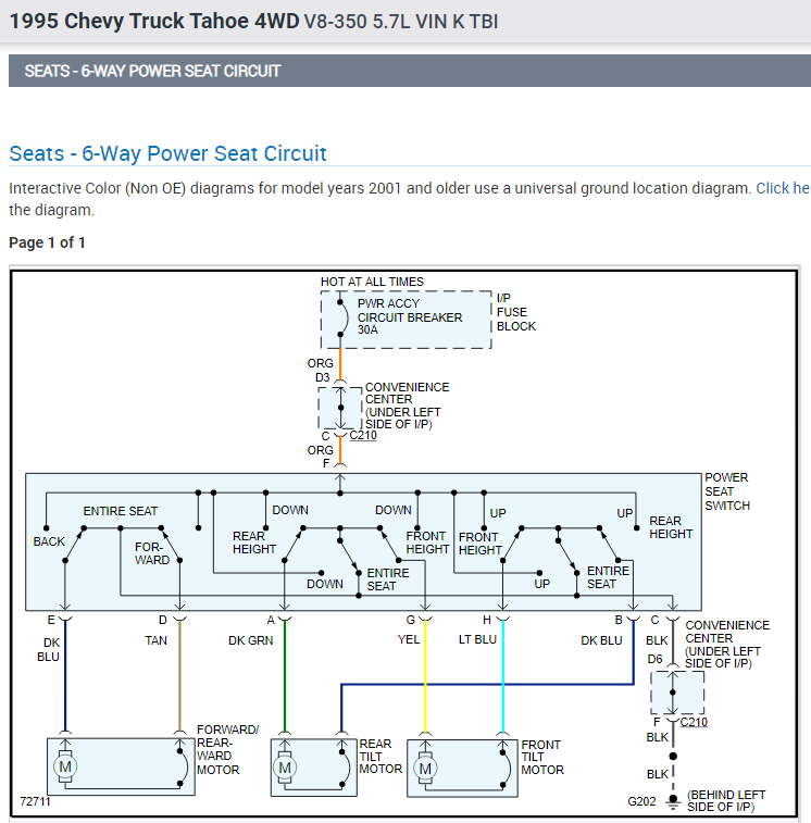 Seat Controls Has Stopped Working Driver and Passenger Power Seat...
