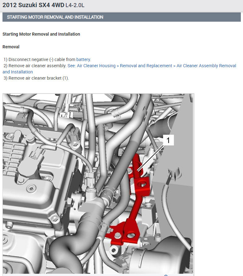 Where Is the Starter Motor Located? Would Like a Diagram Showing