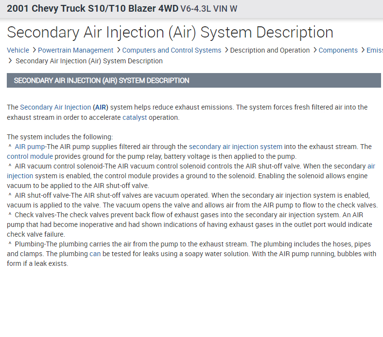 Secondary Air Injection System Malfunction? What Is a Secondary