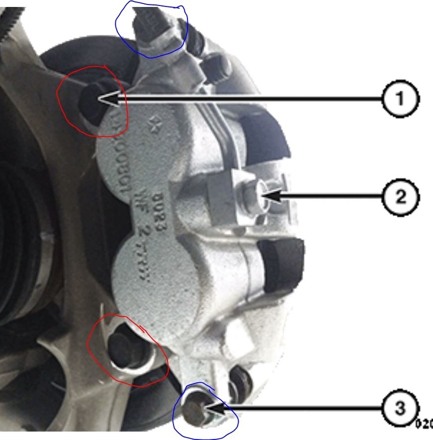 Brake Caliper Mounting Bolts Size When Putting the Caliper
