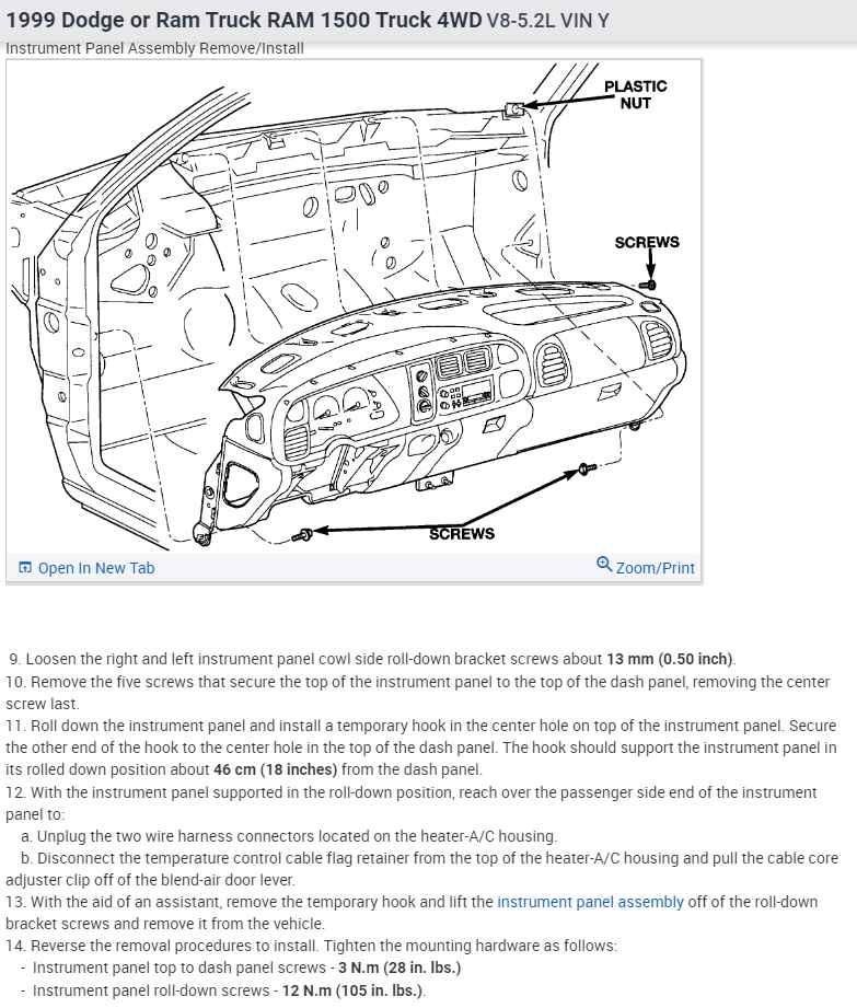I Need a Picture Diagram on How to Replace Heater Core.