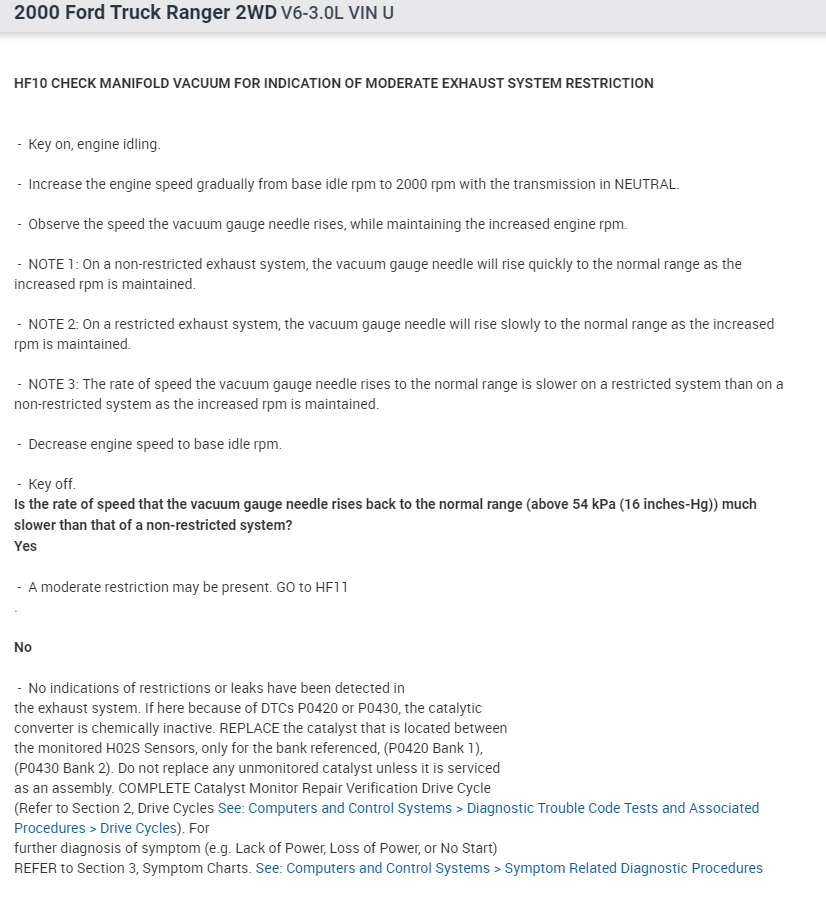 99 Ford Ranger Check Engine Light Code P0401