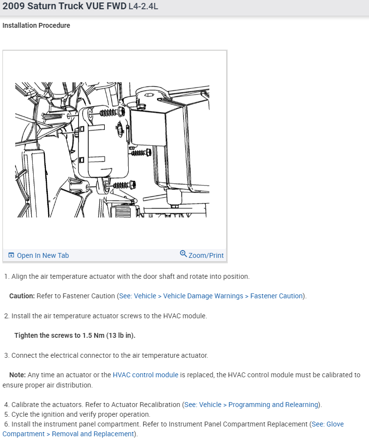 Blend Door Actuator Calibration Does the Actuator Need