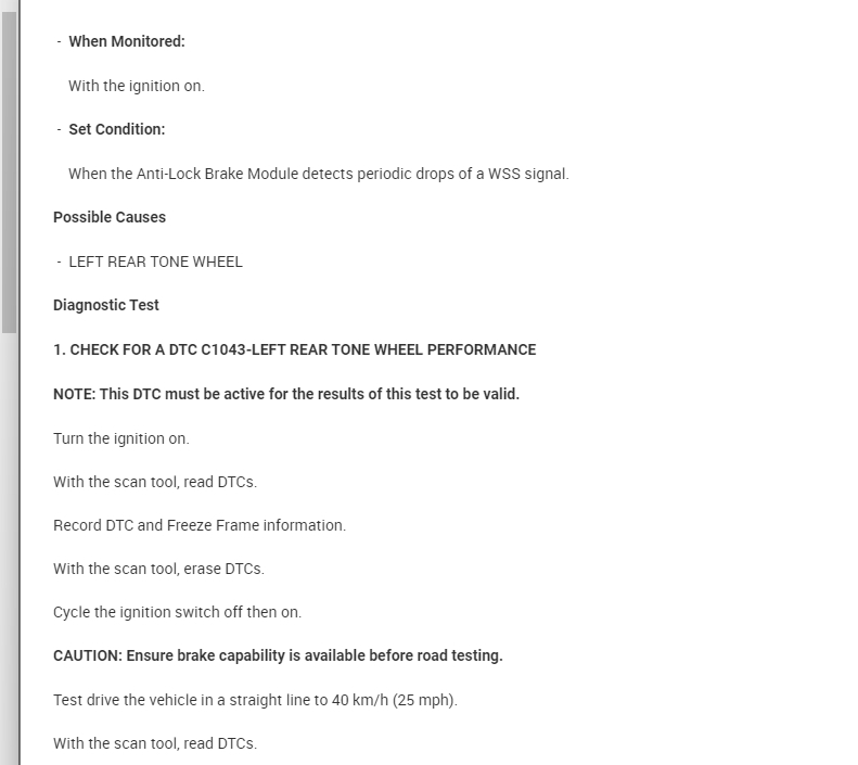 ABS Lights On, Codes C1043, U1417, and U140b