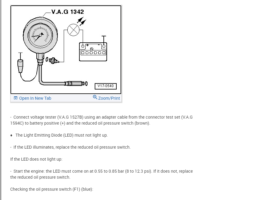 Oil Pressure Light Blinking Three Times and Turns Off