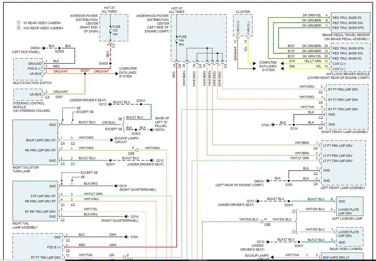 Ater Replacing the Backup Camera the Rear Turn Signal Stays on