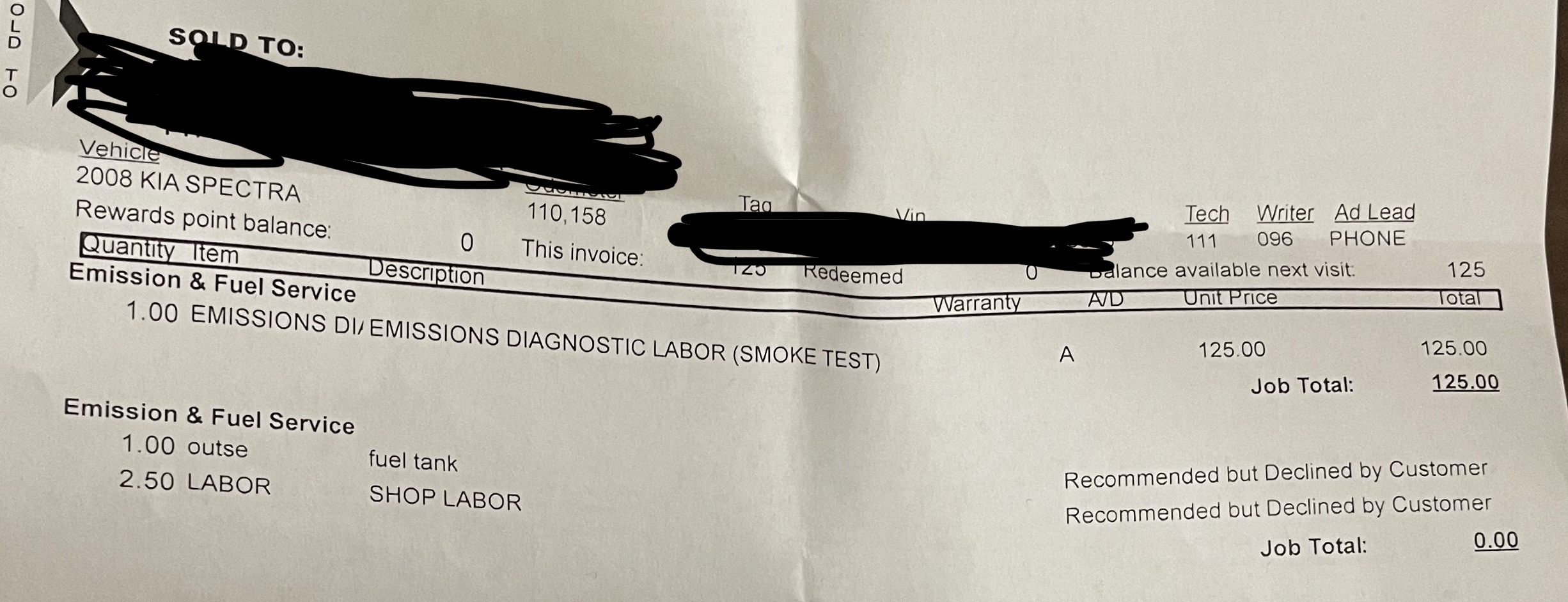 Check Engine Light Code P0456