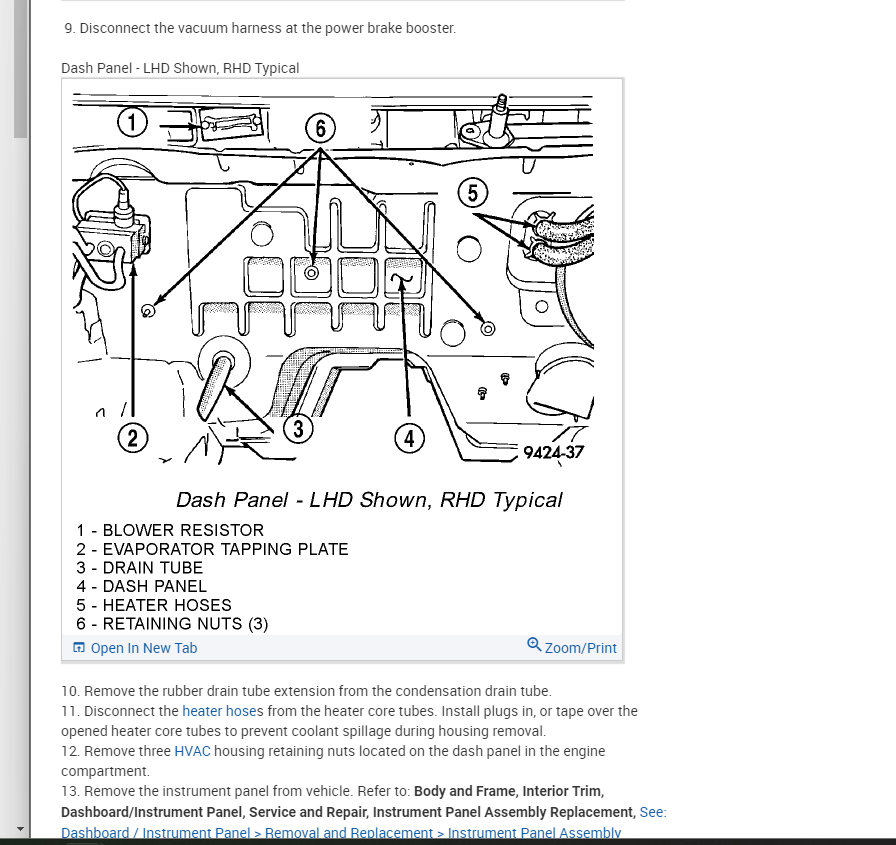 Heater Core Removal I Need Complete Info on How to Remove and
