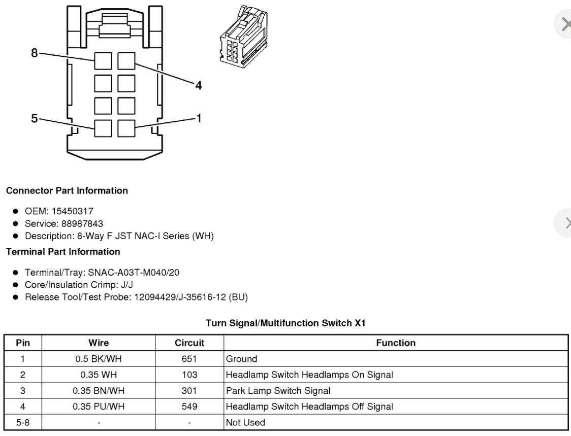 Turn Signal Lever Wiring Schematics Needed I Need the Turn Signal...