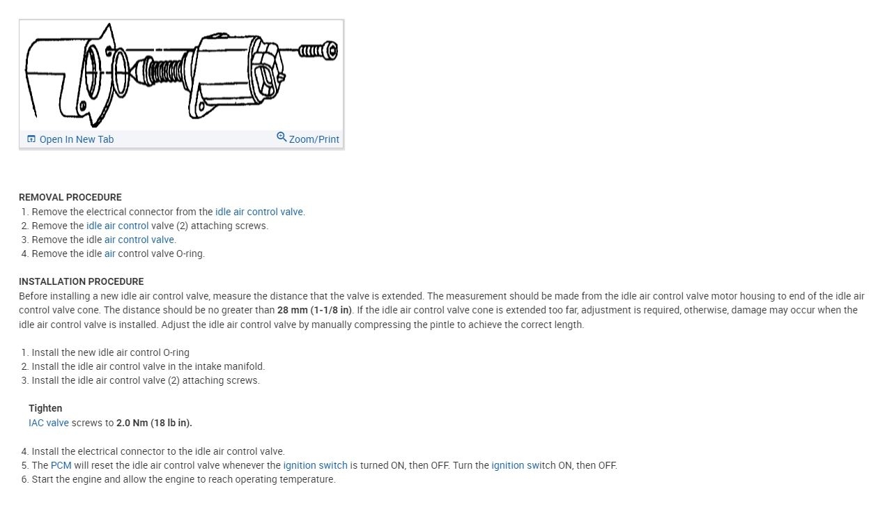 IAC Setting Move Now Engine Idle Is Fluctuating