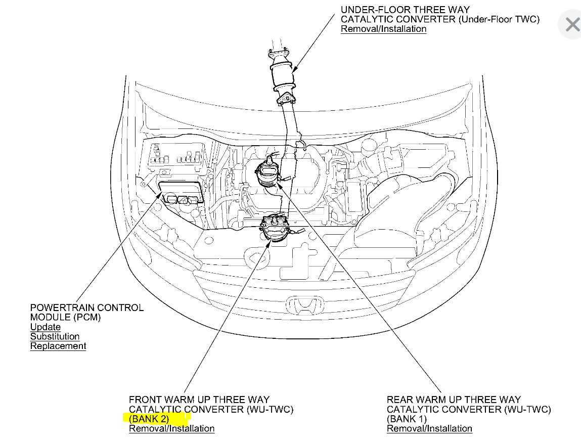 Bank 2 Catalytic Converter Replacement According to Maintenance