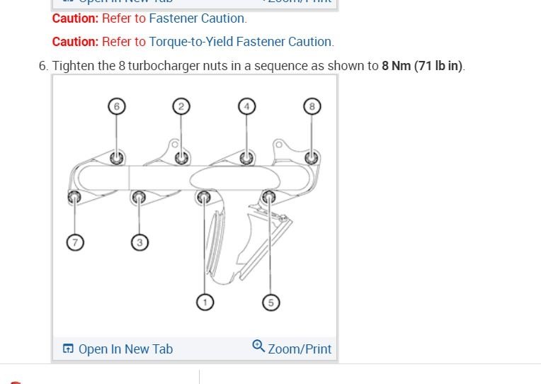 Exhausts Manifold/turbo Torque Specs Needed Replacing Complete