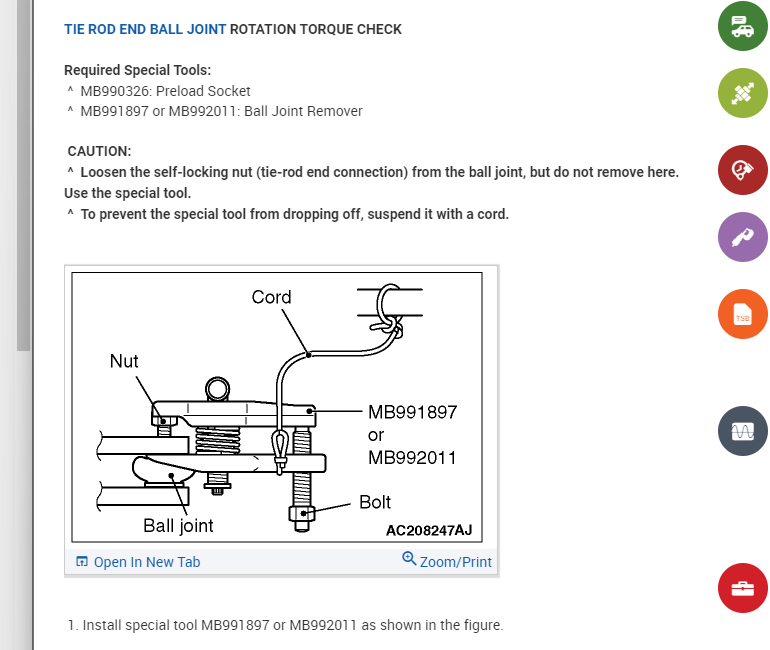 Inner and Outer TieRods Torque Specs Needed