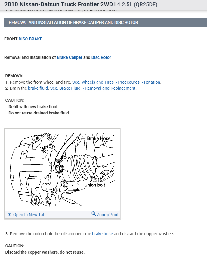 Factory Specs for Torque Settings for Front Brake Calipers Needed