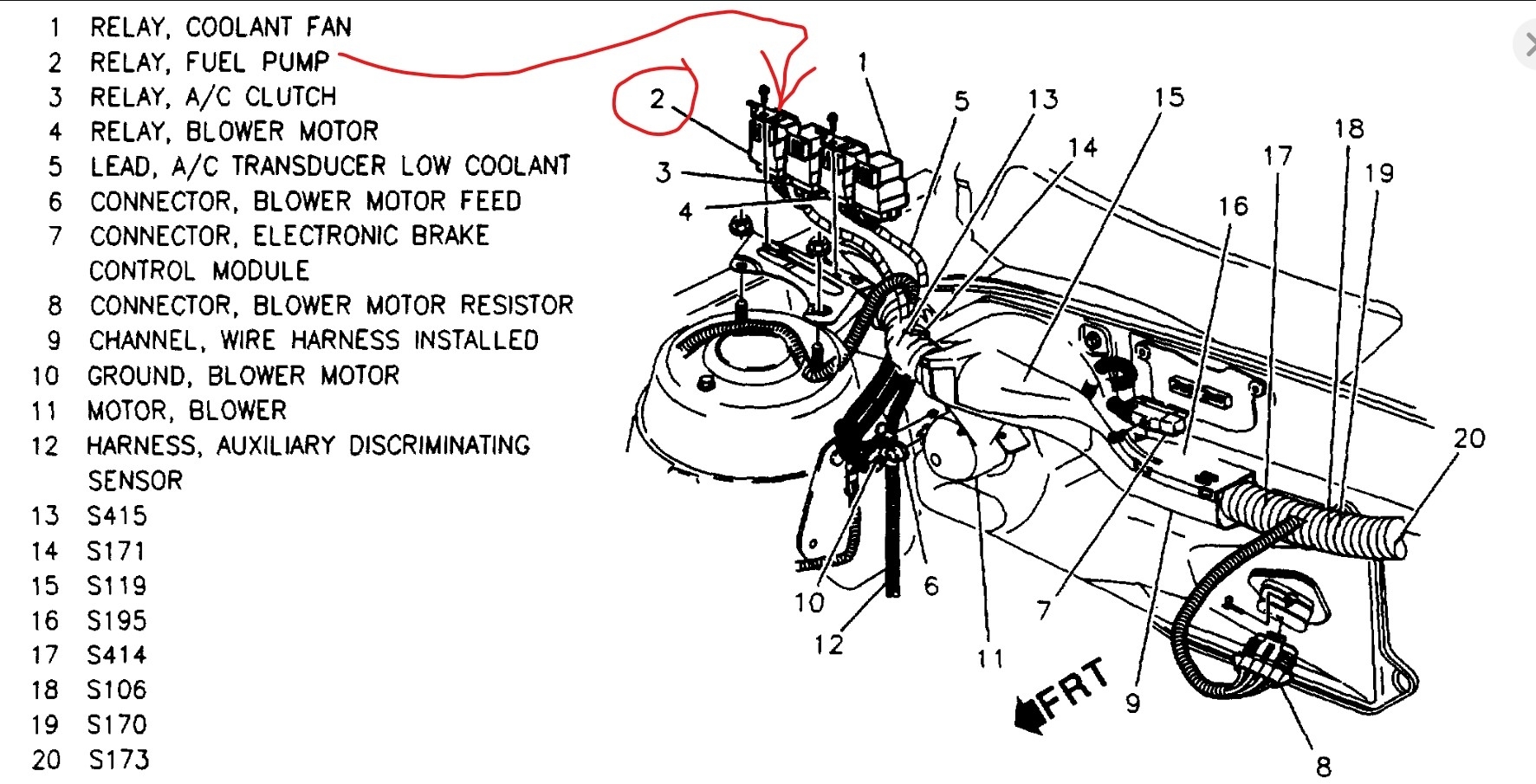 Fuel Pump Relay I Would Like to Know Where the Fuel Pump Relay Is