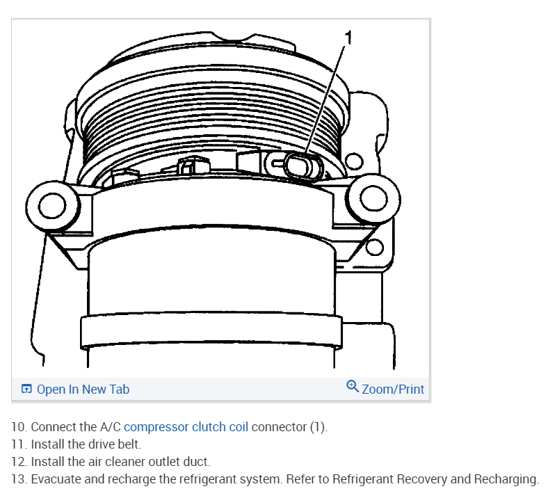 Replacing A/C Compressor the New Compressor Has the Cut Off