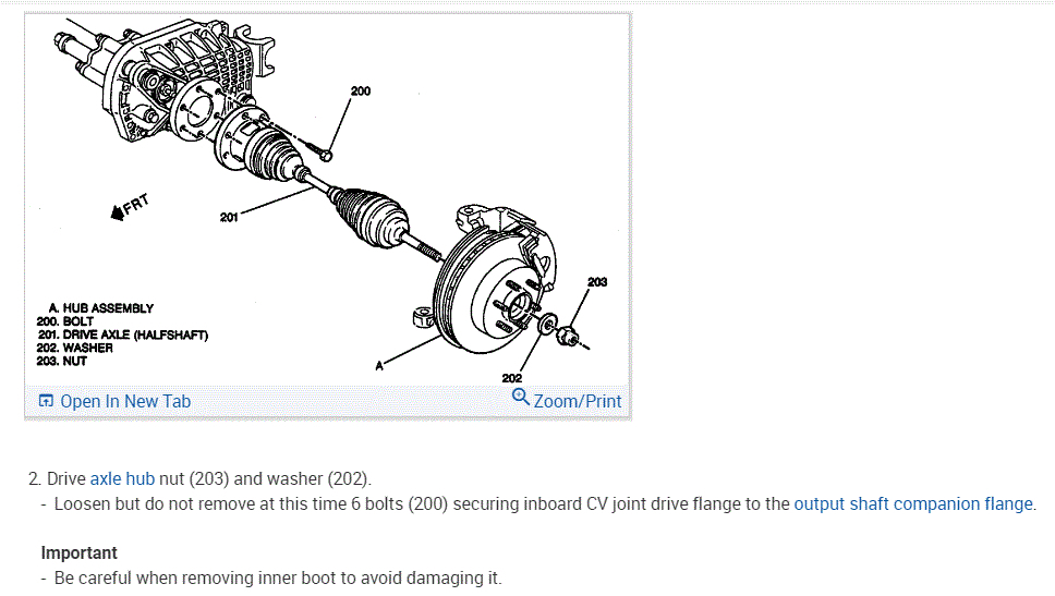 Front Drivers Side Drive Axle Inner Shaft Retaining Ring