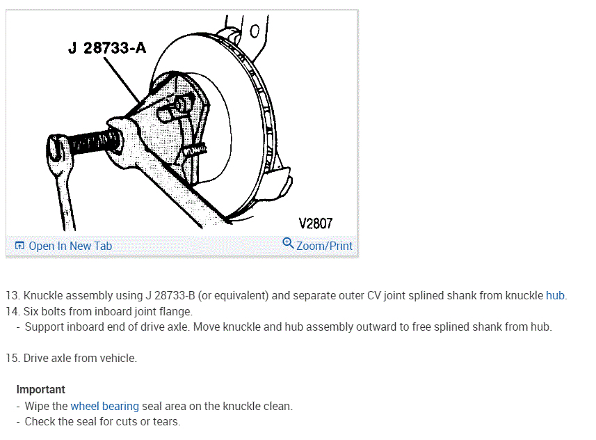 Front Drivers Side Drive Axle Inner Shaft Retaining Ring