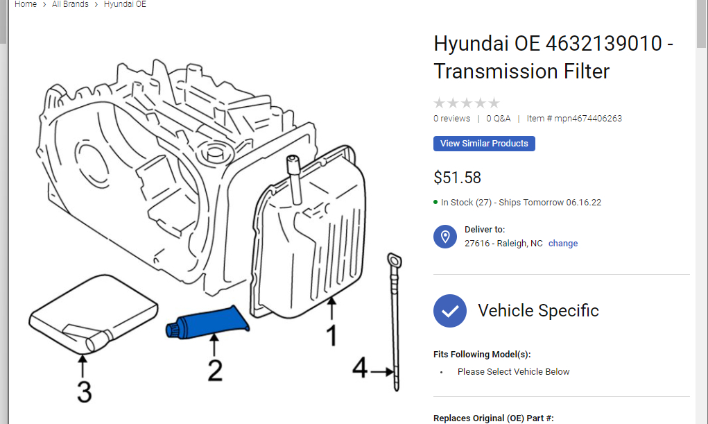 TRANSMITION FILTER My Car Has Over 200,000 Miles and I Don&...