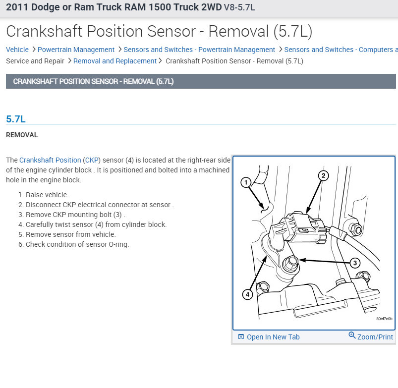 Crankshaft Sensor Codes So, I Have Replaced the Crankshaft and