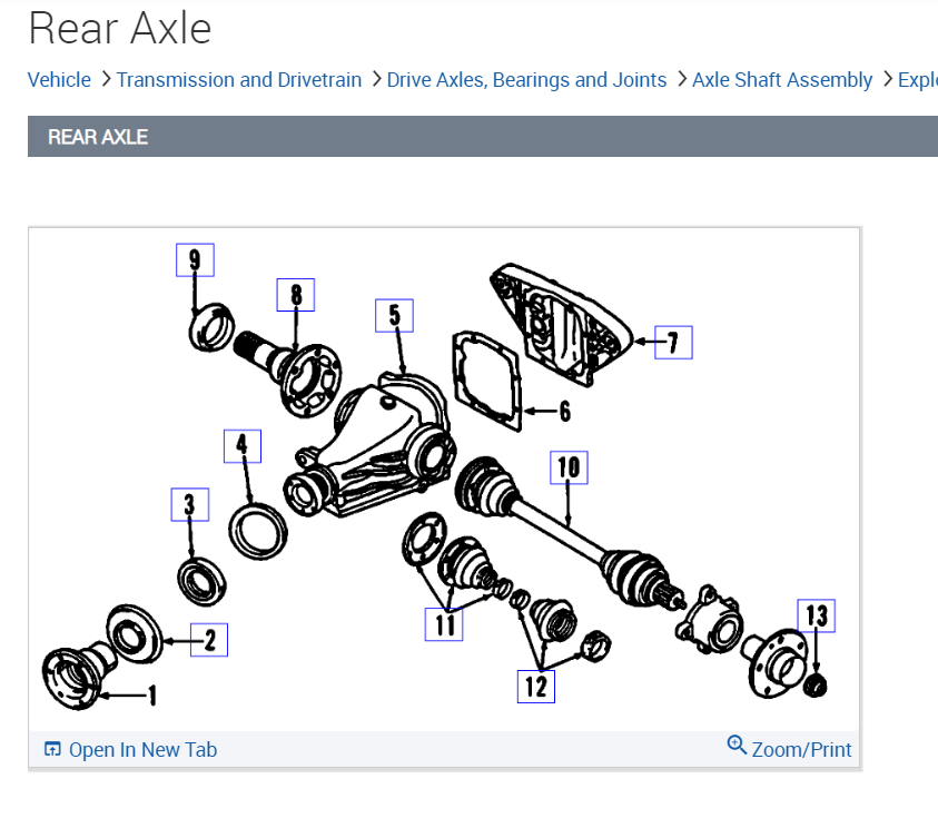 Differential Failure Rear Driver Side Differential Bearing/seal