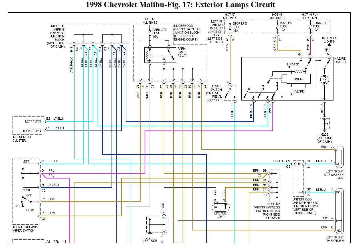 where can i find a malibu tail light wiring diagram