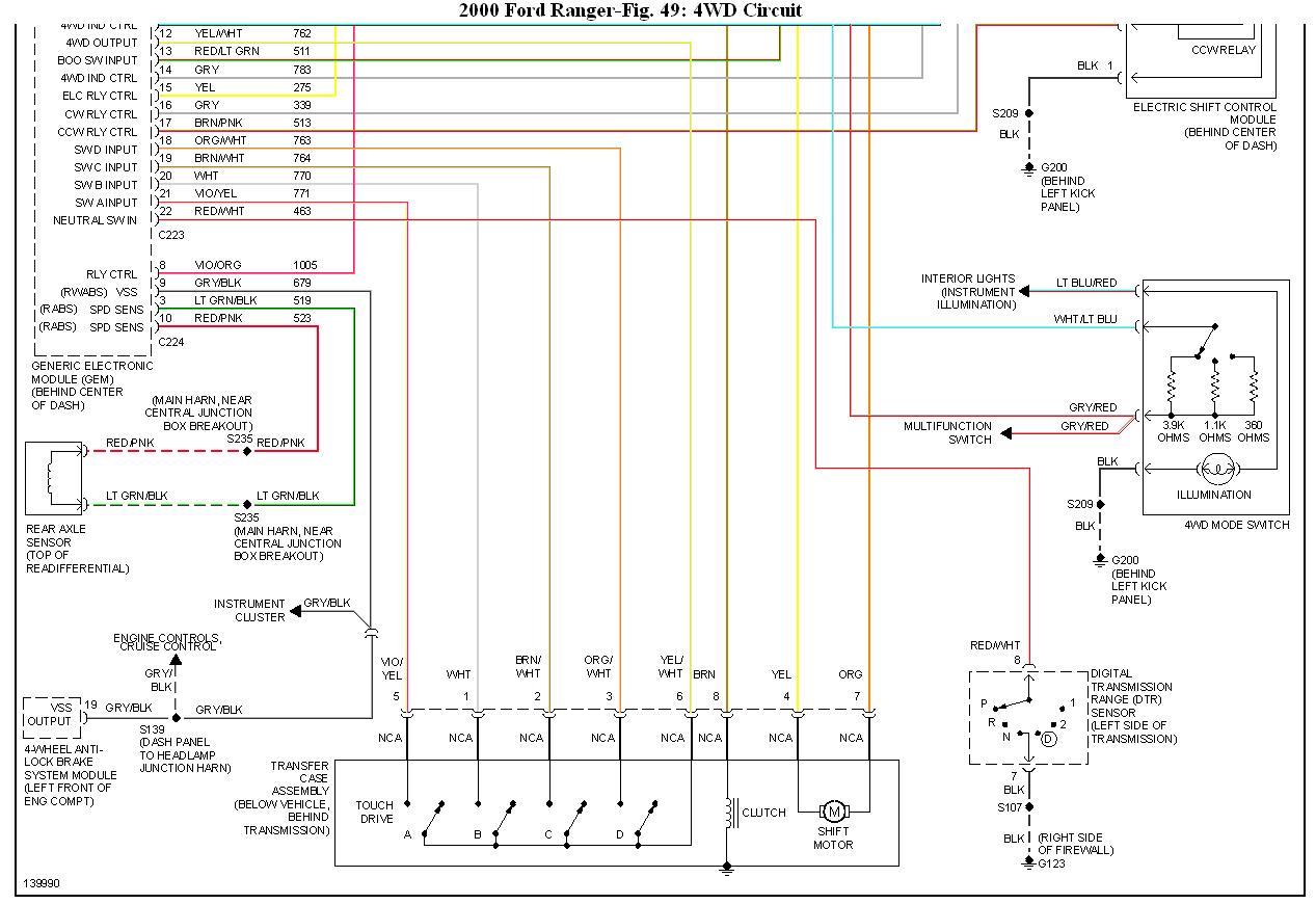 Ford Ranger 4x4 Module Wiring Diagram