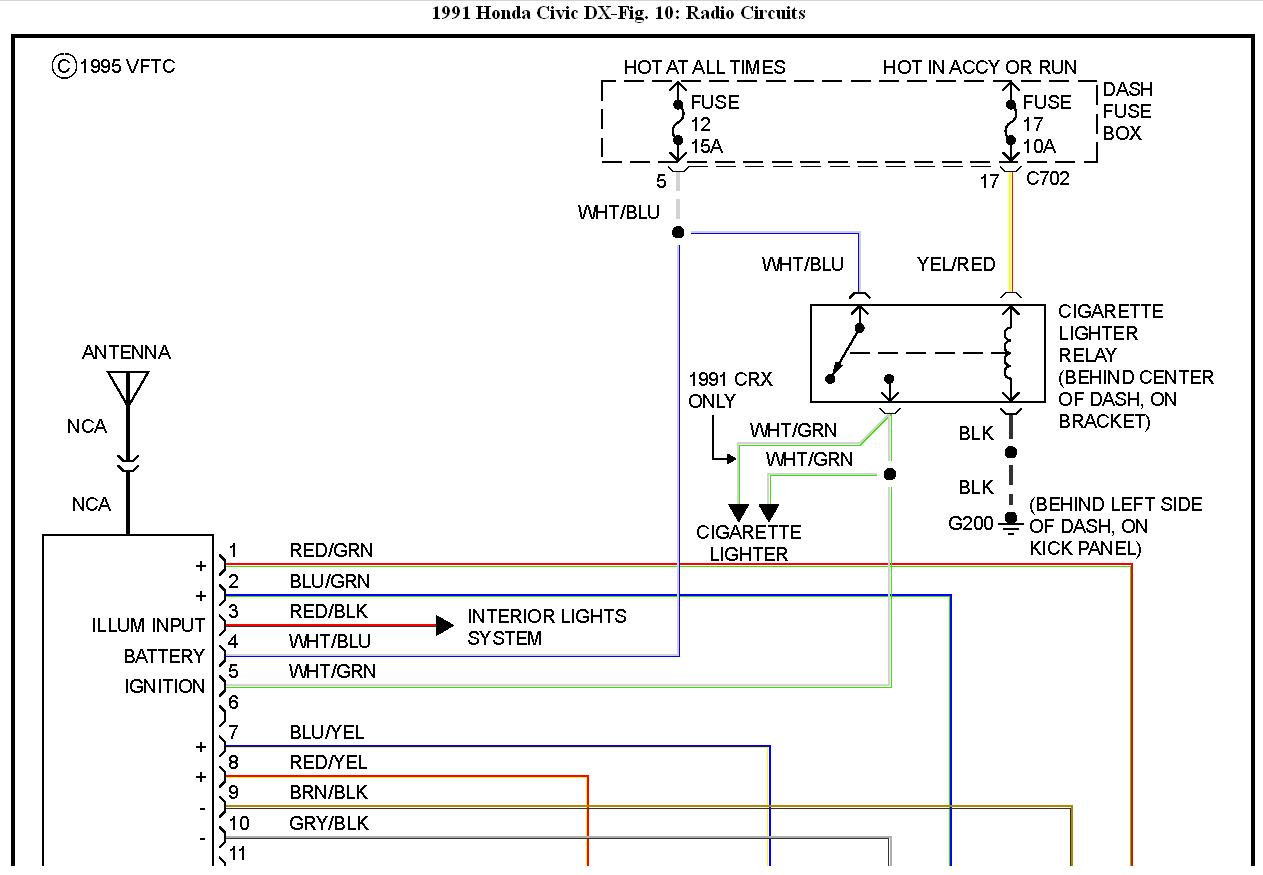 1991 Honda Civic Radio Wiring Diagram: Ok I Have a Radio I ... 2000 honda civic ex wiring diagram 