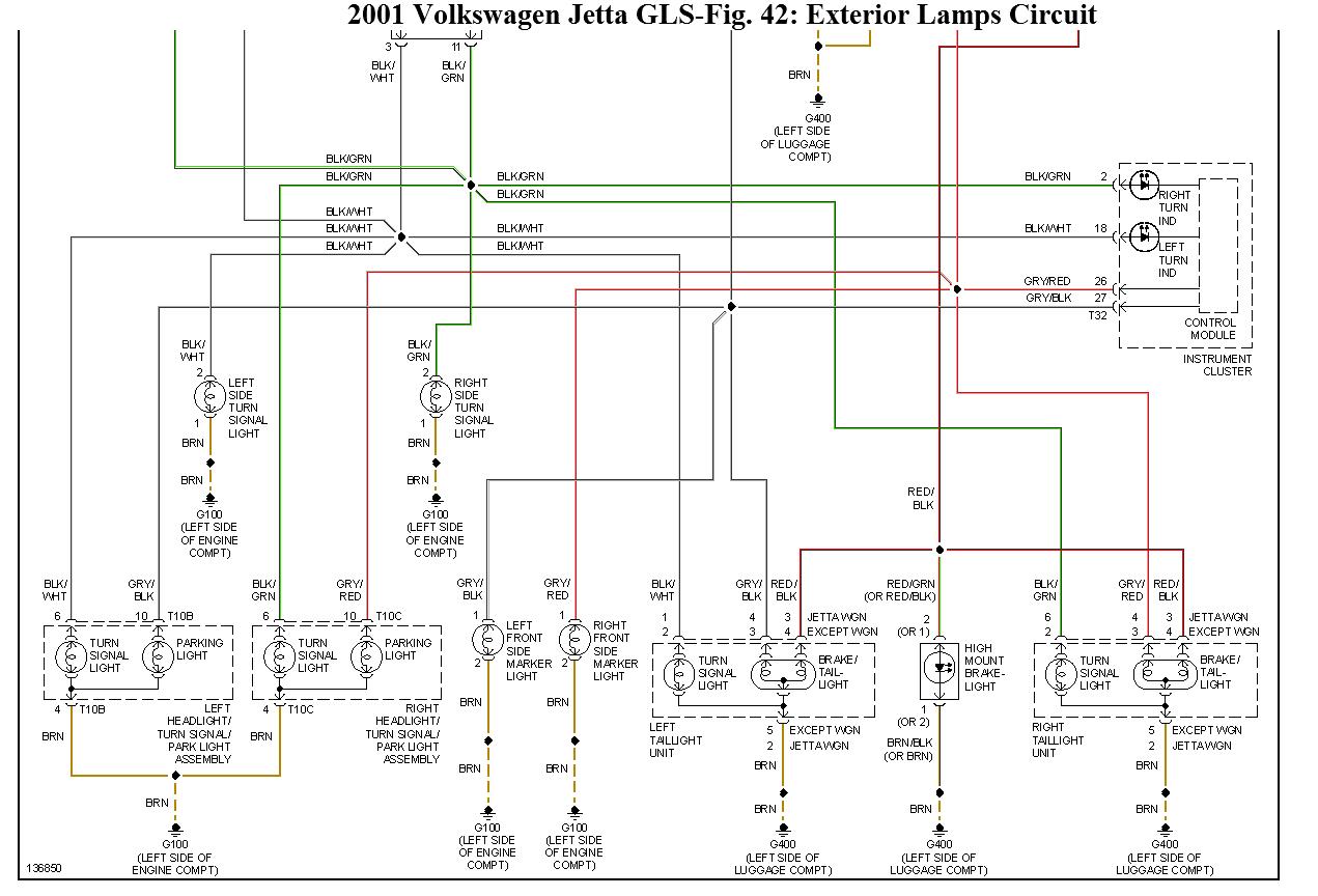 2001 Vw Jetta Tail Light Wiring Diagram - Wiring Diagram