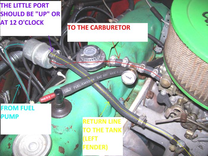 Replaced with Electric Fuel Pump and Pump Works Great but ... 1980 jeep cj 5 wiring diagram 