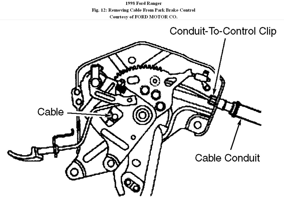 Ford ranger parking brake cable diagram