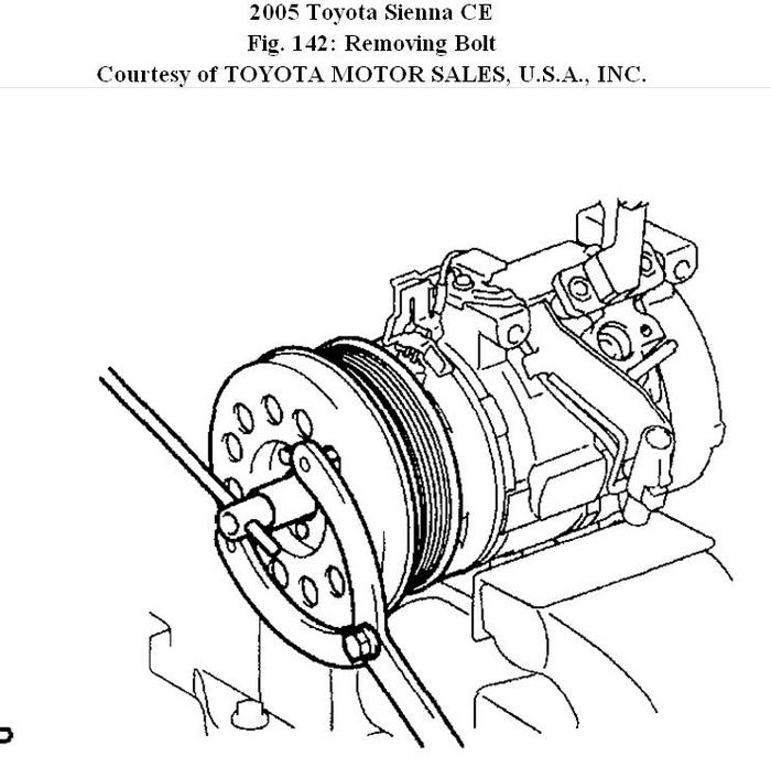 2005 Toyota Sienna Compressor Clutch Intermittent Engagement the