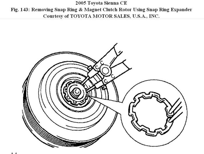 2005 Toyota Sienna Compressor Clutch Intermittent Engagement the