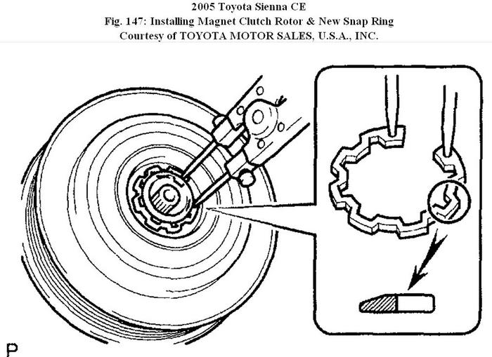 2005 Toyota Sienna Compressor Clutch Intermittent Engagement the