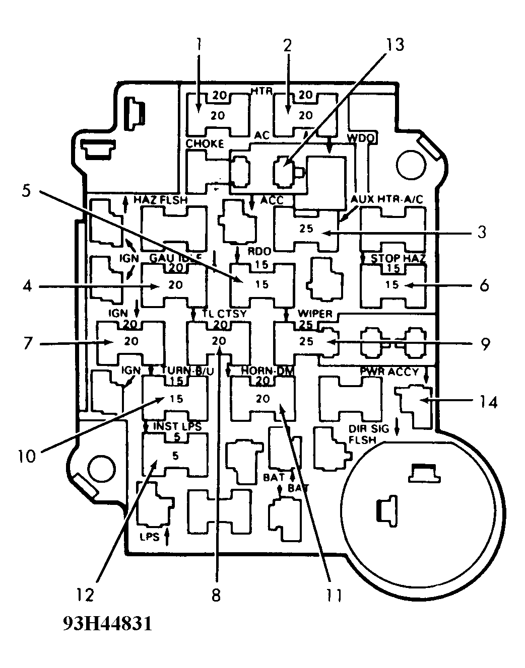 1992 Chevy S10 Fuse Box Diagram - 1996 Chevy Blazer Fuse Box Diagram ...