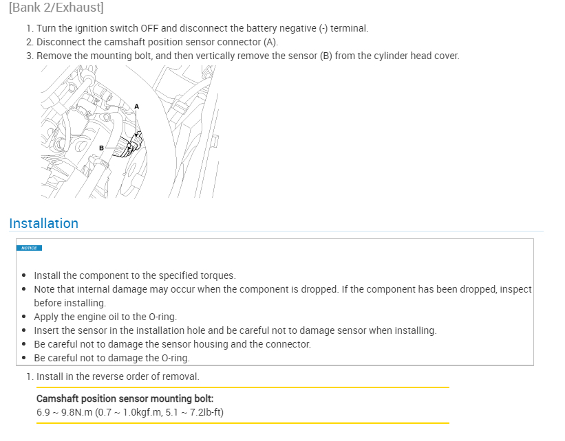 Does a New Installed Camshaft Position Sensor Need the Relearn