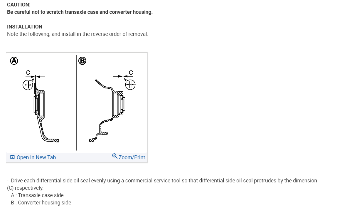 Transmission Fluid Leaking After Replacing the Passenger Side CV