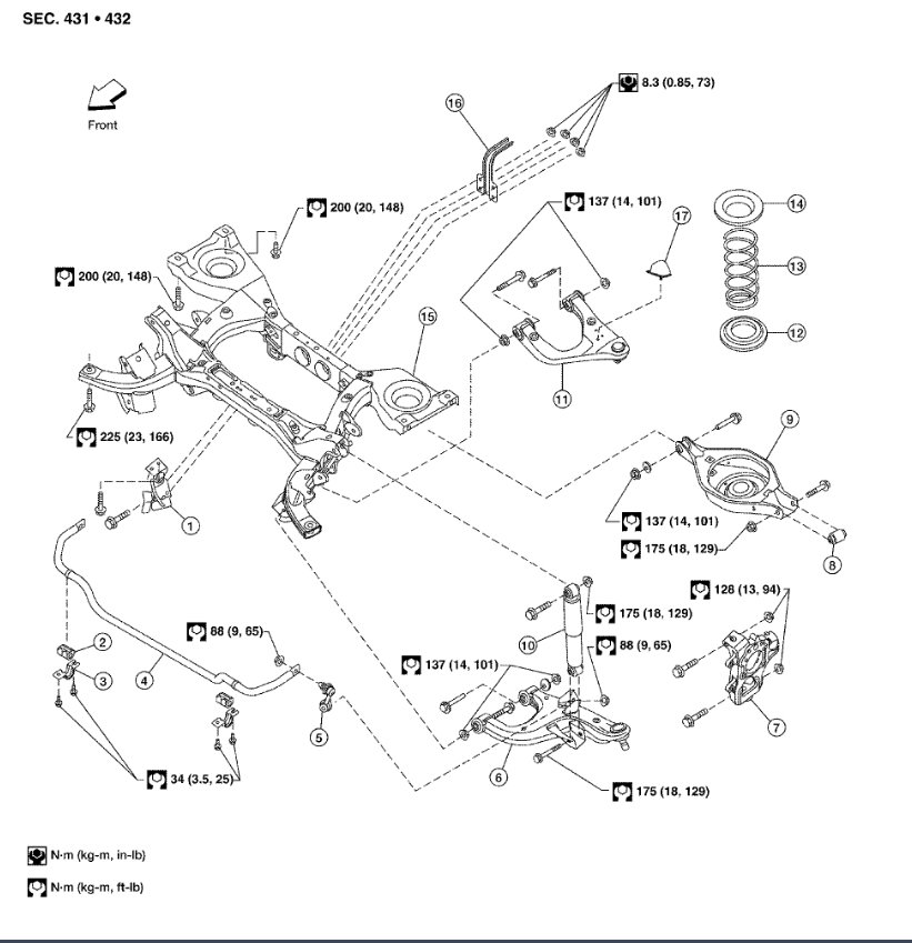 Torque Specs for Rear and Front Suspension?