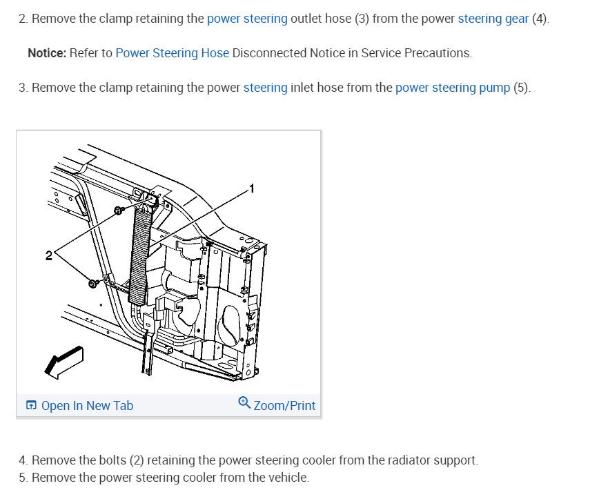 Power Steering Pump Replacement Instructions and Hose Diagram