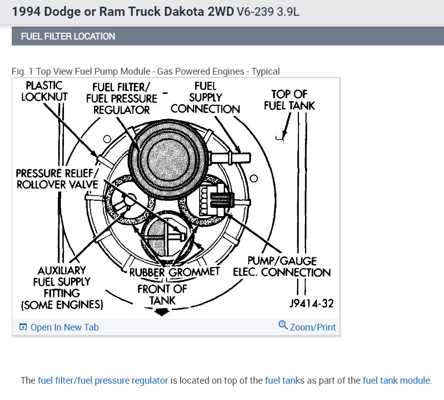 Where Is the Fuel Filter Located? Truck Is Running a Little