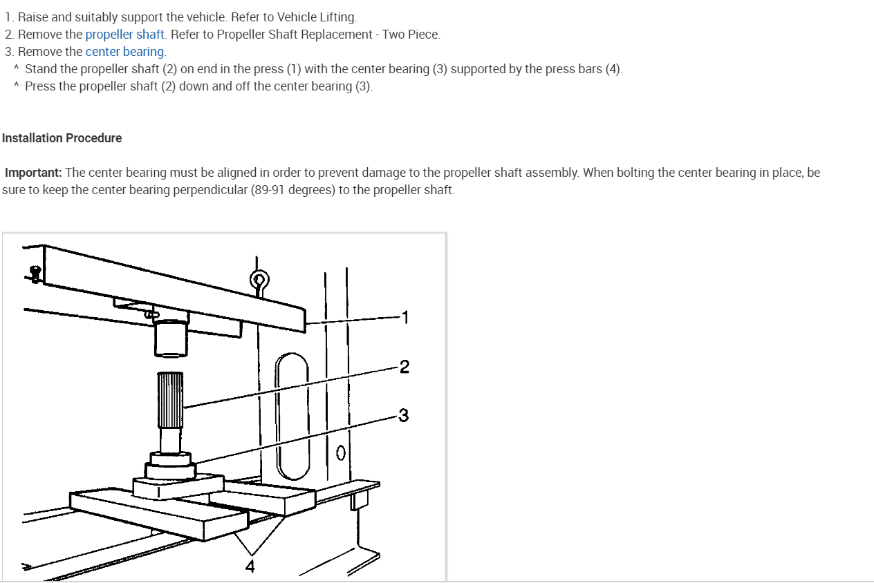 Center Support Bearing Diameter Size by VIN Look Up?