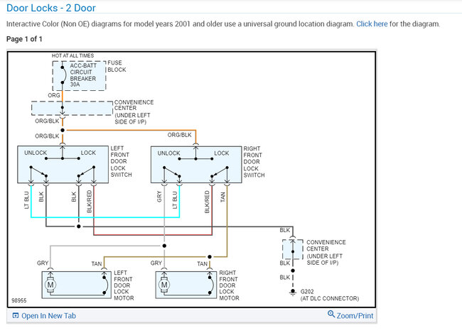 Wiring Diagram for the Power Windows and Locks Needed?