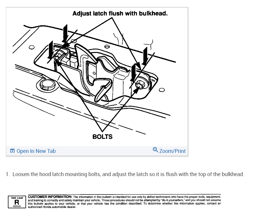 What Size Bolts, Three of Them Are the Hood Latch Bolts?