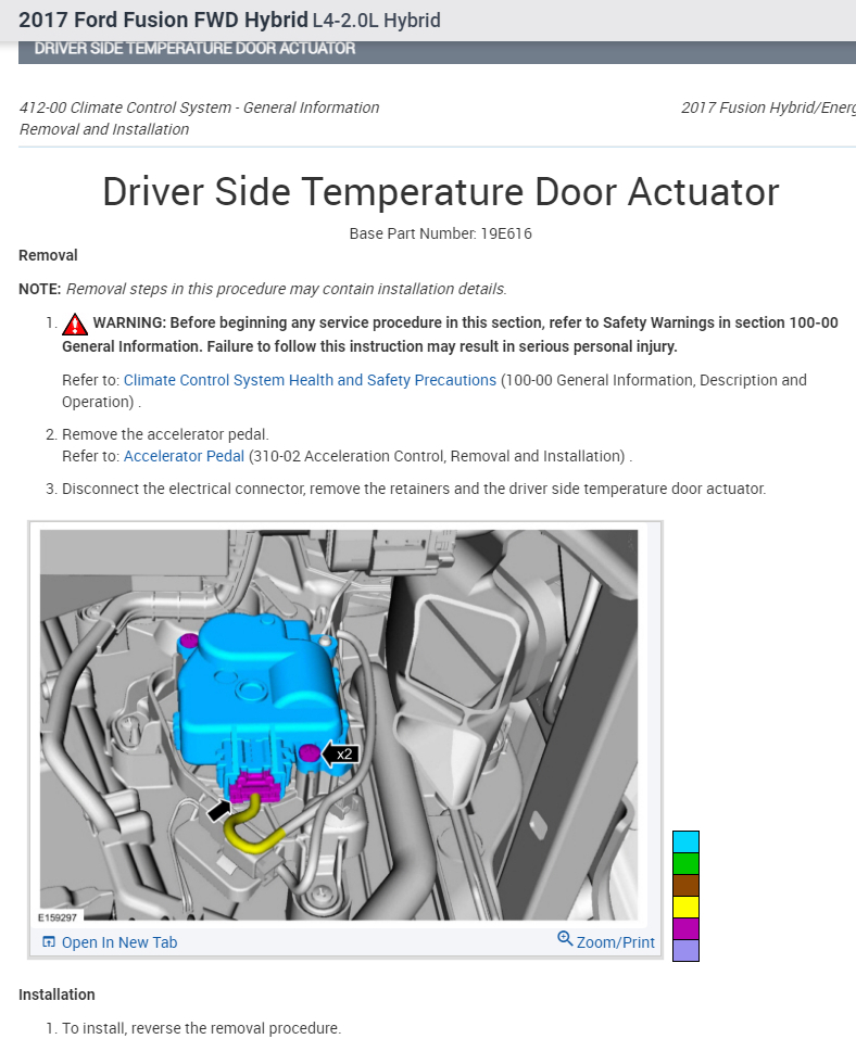 Left Hand Driver Side Blend Door Motor Replacement?