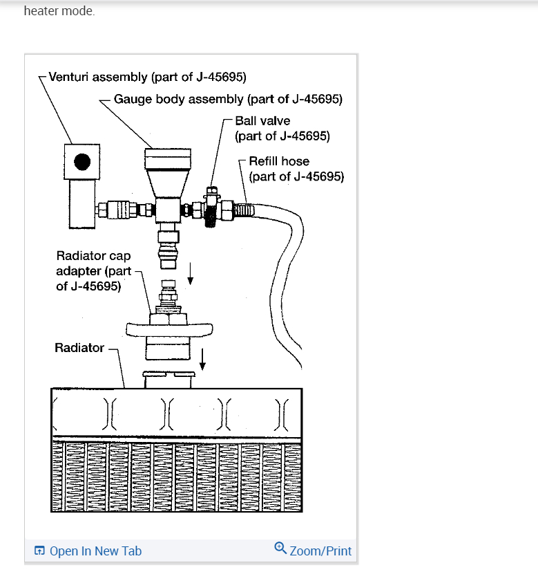 Replacing Radiator and Bleeding the Cooling System Instructions
