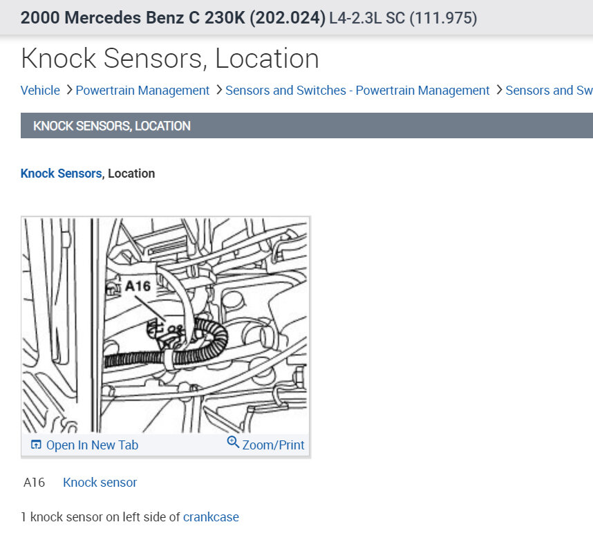 Where Is the Knock Sensor Located? Had Codes for Misfires and
