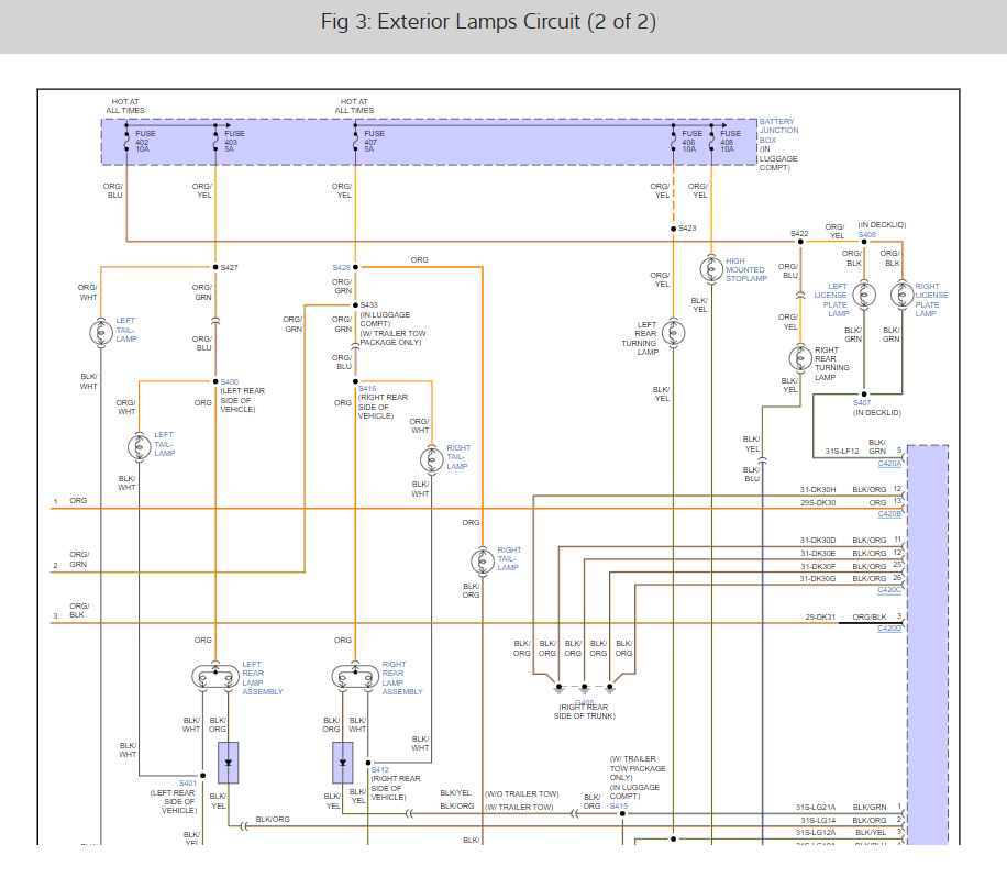 Turn Signal Not Working? Need Schematics on the Vehicle Listed